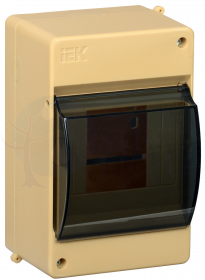 Бокс с прозрачной крышкой КМПн 2/4 для 4-х автоматических выключателей (Сосна) IEK
