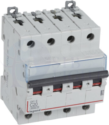 Автомат 4P 20А DX3-E (6 кА, C) Legrand 407306