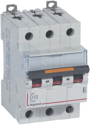 Автомат 3P 10А DX3 (25 кА, D) Legrand 409832