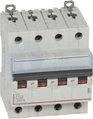 Автомат 4P 32А DX3 (6 кА, C) Legrand 407931