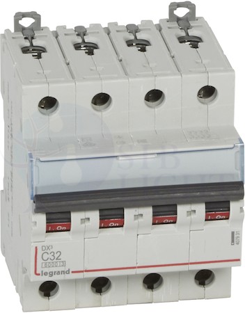 Автомат 4P 32А DX3 (6 кА, C) Legrand 407931