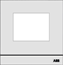 Рамка станции вызова, размер 1, белая ABB 51021CF-W