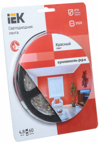 Лента светодиодная 5м блистер LSR-3528R60-4.8-IP20-12V IEK-eco