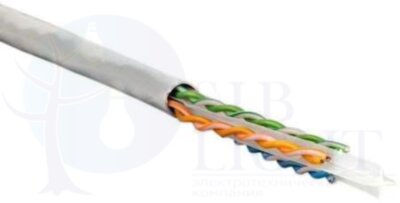 Кабель UTP 4-C6-SOLID-GY-305 витая пара UTP (U/UTP) кат. 6 4х2х0.5 (23 AWG) ож (solid) PVC сер. (305м) (м) Hyperline 42047 Hyperline 42047