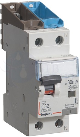 Дифференциальный автомат 2P 32А DX3 (тип A, 6 кА) Legrand 411053