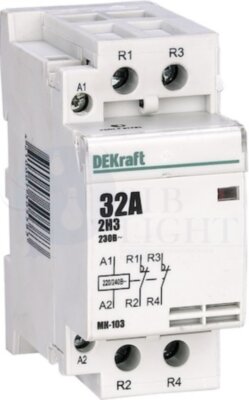 Модульный контактор 2НЗ 40А 230В МК-103 DEKraft 18080DEK