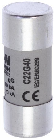 Предохранитель цилиндрический, 22 x 58 40A GG 690V AC EATON C22G40