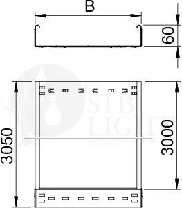 6059698 Кабельный листовой лоток неперфорированный 60x500x3050 SKSMU 650 FS OBO Bettermann 6059698