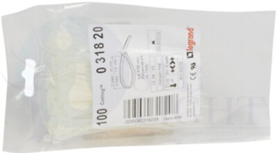 Colring Хомут 2,4х95 бесцветный (упак.=100шт.) Legrand 031820