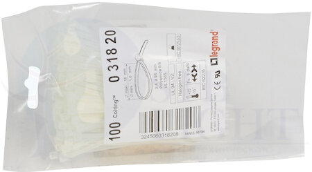 Colring Хомут 2,4х95 бесцветный (упак.=100шт.) Legrand 031820