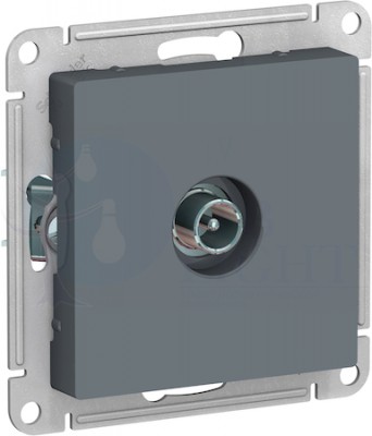 Розетка телевизионная оконечная AtlasDesign (TV, под рамку, с/у, грифель) Schneider Electric ATN000791