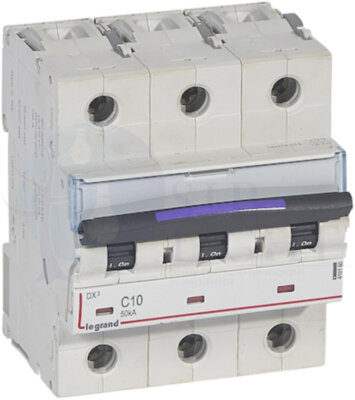 Автомат 3P 10А DX3 (50 кА, C) Legrand 410160