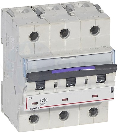 Автомат 3P 10А DX3 (50 кА, C) Legrand 410160