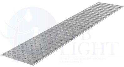 Крышка рифлёная с фиксаторами 200 L 3 м алюминий ДКС UKS312