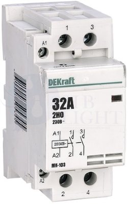 Модульный контактор 2НЗ 63А 230В МК-103 DEKraft 18087DEK