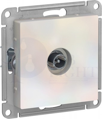 Розетка телевизионная оконечная AtlasDesign (TV, под рамку, с/у, жемчуг) Schneider Electric ATN000491