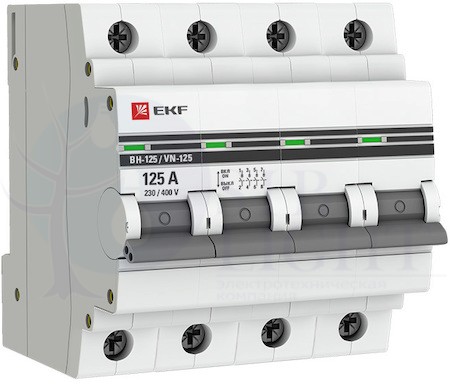 Выключатель нагрузки 4P 100А ВН-125 PROxima EKF SL125-4-100-pro