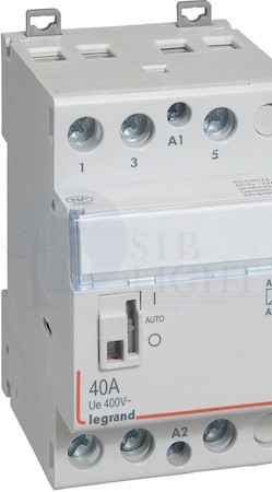 CX3 Контактор 230V 3НО 40А с руч.уп. Legrand 412549