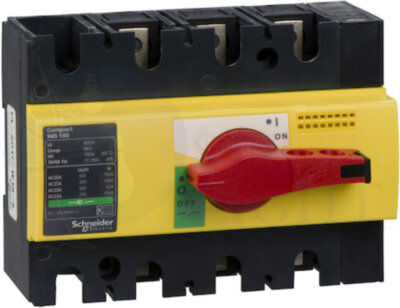 Рубильник Interpact INS 100А 3P, фронтальное исполнение, Schneider Electric 28924