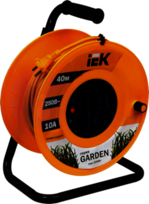 Катушка УК40 с т/з 4 места 2Р/40м 2х1,0 мм2 "Garden" IEK WKP23-10-04-40