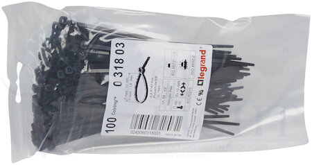 Colring Хомут 3,5х140 черный (упак.=100шт.) Legrand 031803