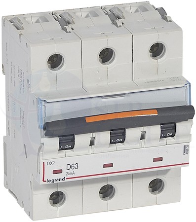 Автомат 3P 63А DX3 (25 кА, D) Legrand 409839