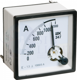 Амперметр аналоговый Э47 400/5А класс точности 1,5 96х96мм IEK