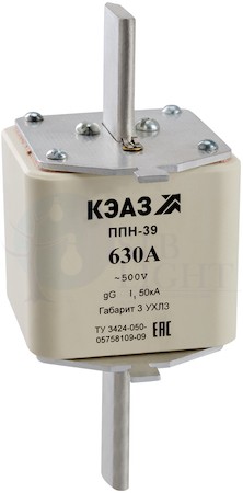 Предохранитель ППН-39-X3-3-100А-УХЛ3 КЭАЗ 111394