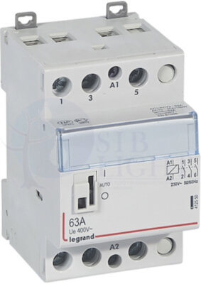 CX3 Контактор 230V 3НО 63А с руч.уп. Legrand 412550