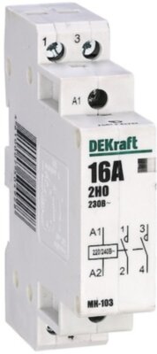 Модульный контактор 2НО 20А 230В МК-103 DEKraft 18057DEK