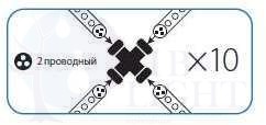 Коннектор "X" образный для Дюралайта 3W 13мм Космос KOC-DL-3W13-CX КОСМОС KOC-DL-3W13-CX