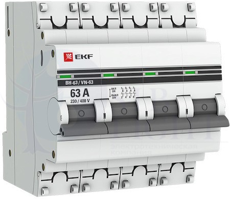 Выключатель нагрузки 4P 25А ВН-63 PROxima EKF SL63-4-25-pro