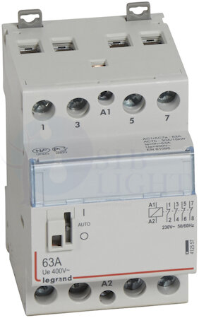 CX3 Контактор 230V 4НЗ 63А с руч.уп. Legrand 412557