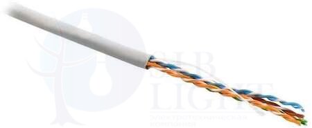 Кабель UUTP4-C5E-S24-IN-LSZH-GY-305 витая пара неэкранированная U/UTP категория 5e 4 пары (24 AWG) одножильный(solid) LSZH нг(С)-HF -20град.C – +75градC сер. (305м) Hyperline 42045 Hyperline 42045