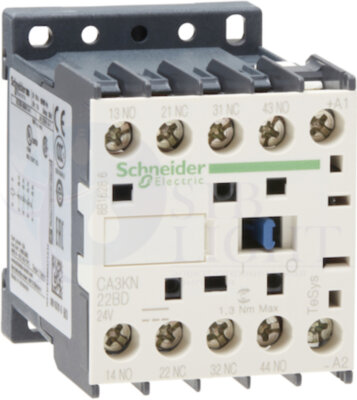 ПРОМЕЖУТОЧНОЕ РЕЛЕ 2НО+2НЗ, ЦЕПЬ УПРАВЛЕНИЯ 24В ПОСТОЯННОГО ТОКА Schneider Electric CA3KN22BD