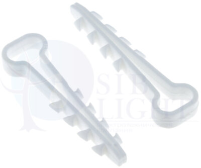 Дюбель-хомут d6х12мм полипропилен бел. (уп.50шт) EKF plc-cd-6x12w