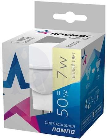 Лампа светодиодная LED JCDR 7Вт 220В GU5.3 3000К Космос Lksm_LED7wJCDRC30 КОСМОС Lksm_LED7wJCDRC30