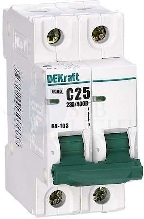 Авт. выкл. 2Р 32А х-ка B ВА-103 6кА DEKraft 12029DEK