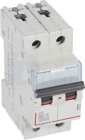 Автомат 2P 0.5А DX3 (16 кА, B) Legrand 408934