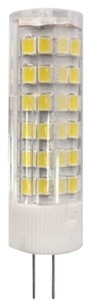 Лампа светодиодная LED 7Вт JC 2700К G4 теплый капсула ERA Б0027859