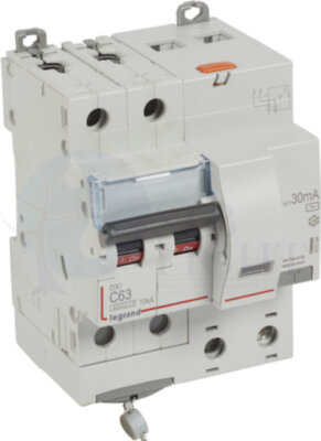 Дифференциальный автомат 2P 63А DX3 (тип AC, 10 кА) Legrand 411164