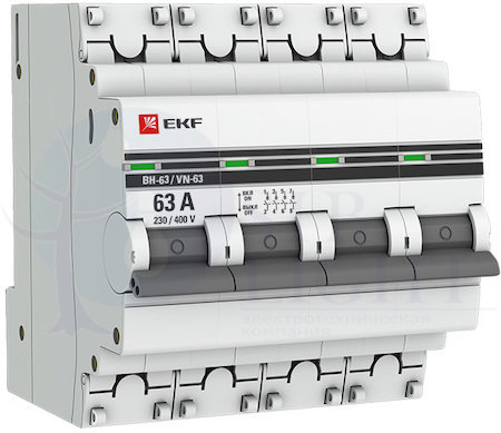 Выключатель нагрузки 4P 63А ВН-63 PROxima EKF SL63-4-63-pro