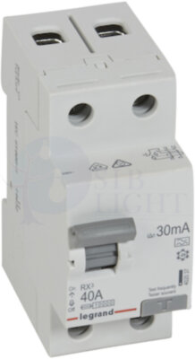 Выключатель дифференциального тока 2P 40А 0.03А RX3 (тип А) Legrand 402037