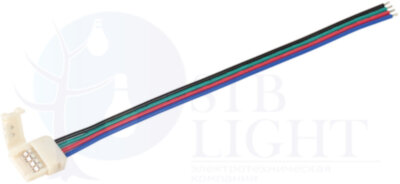Коннектор 5шт для соединения светодиодной ленты RGB 10 мм с драйвером ( - 15 см - разъем) IEK LSCON10-RGB-213-5-PRO