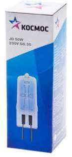 Лампа галогенная JD 50Вт капсула G6.35 3000К 240В КОСМОС LKsmJD230V50W КОСМОС LKsmJD230V50W