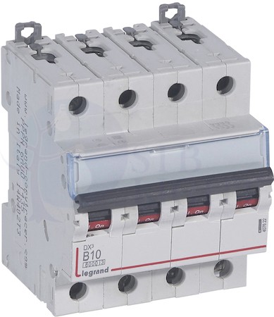 Автомат 4P 10А DX3 (10 кА, B) Legrand 407622