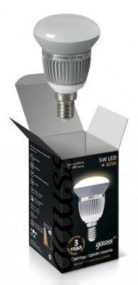 Лампа Gauss LED R50 E14 5W 2700K FROST 1/10/100