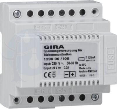 Трансформатор 24В DC для домофонных систем Gira 129600