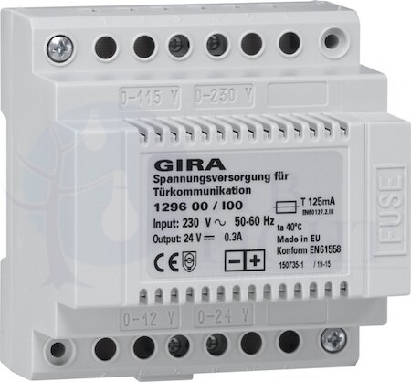 Трансформатор 24В DC для домофонных систем Gira 129600