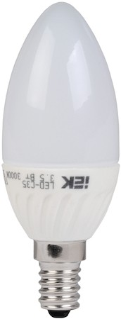 Лампа светодиодная PRO C35 свеча 3.5Вт 250Лм 230В 3000К E14 (коробка) IEK LL-C35-4-230-30-E14-FR